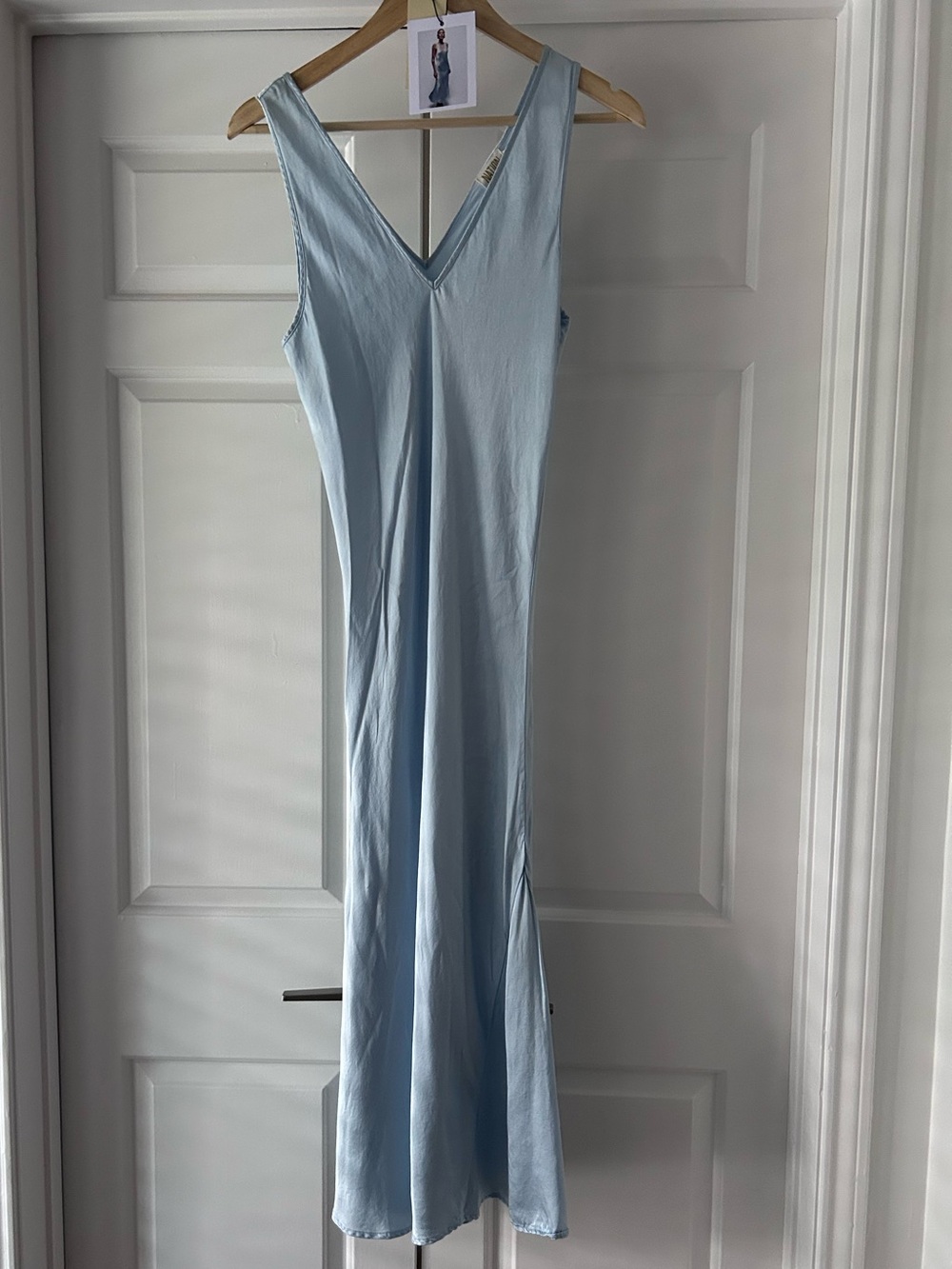 Nation LTD Light Blue V-Neck Slip Dress